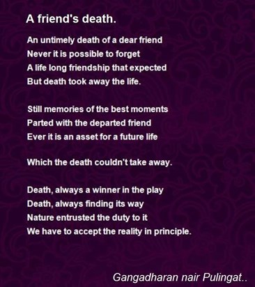 a friend s death