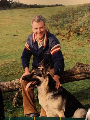 Dad with Lassie