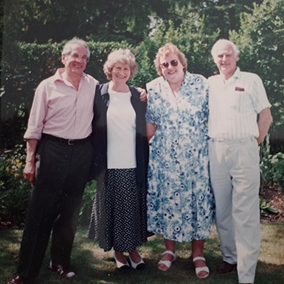 Best friends together. Happy days. Sheila and Peter with Joan and George.