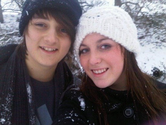 Me and Matt in the snow, just before he was diagnosed.