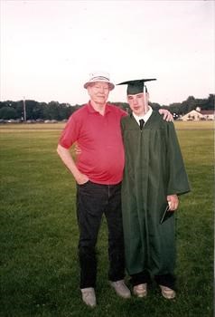 Grampa with Mikey at his graduation