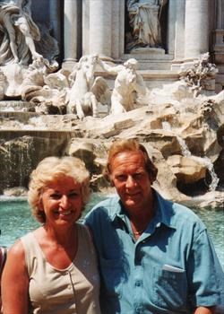 At the Trevi fountain in Rome
