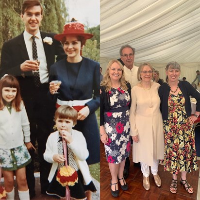 Jessica, Sharon,  Eveleen and Jerry 1969 and 2019. 
