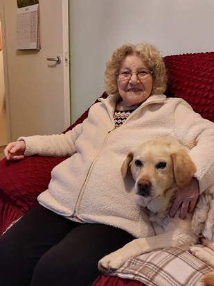 Just a normal Saturday evening with Mum's 4 legged Friend Honey