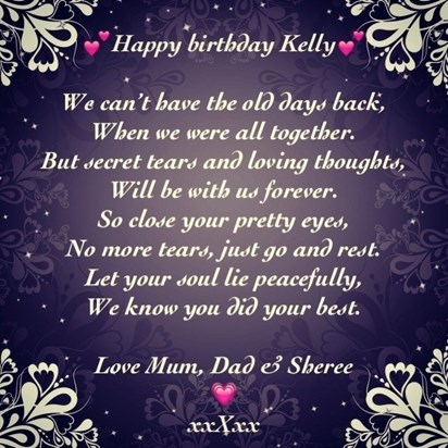 Made for Kelly's birthday on 17 September 2013. Happy birthday Kelly <3 xxXxx