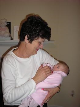 Grandma Pat with her great granddaughter Elizabeth