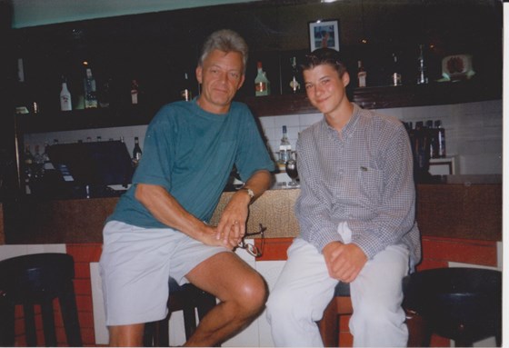 Dad & Simon in Spain, 1999