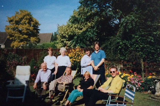 Freddie’s birthday 1998 - Freddie, Ann, Mum, Tony, Diana, Catherine, Bill, Martin