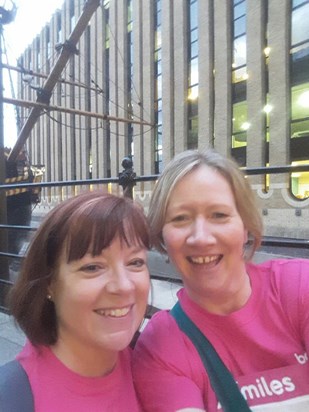 London walk at night for Breast Cancer, 2017. Janet the selfie queen. Such wonderful company. X