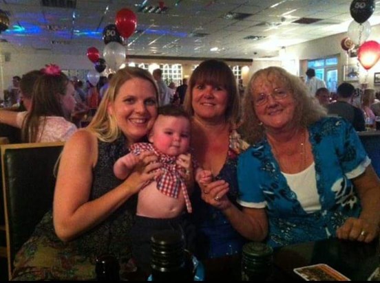 July 2014, Beccy, Freddie, Gill and Mum xx