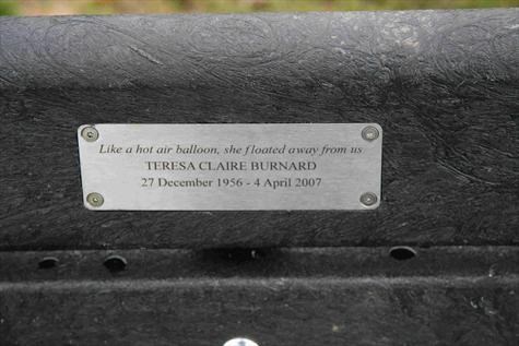 moms plaque on a bench in alton