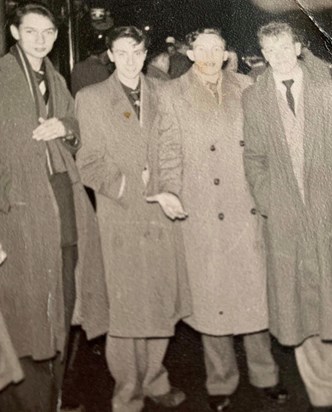 Dad sweet sixteen, second from the left, and best friend George Fairbrother, far right.
