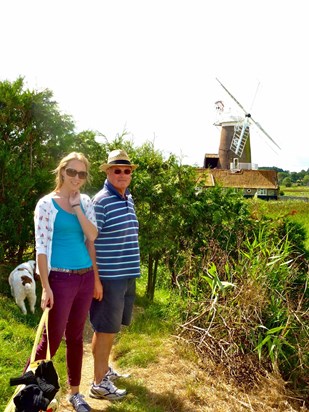 Peter and Jessica at Cley Windmill 2012.