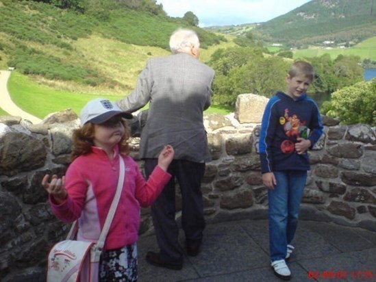 Dad and his Grandchildren in Scotland 2007