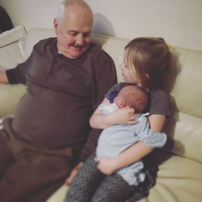 My beautiful kids with their Grandad Tickle