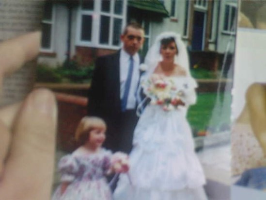 my umum and dad with me on their wedding day (hayle)