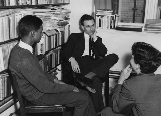 Dr Asher Tropp with students, 1964
