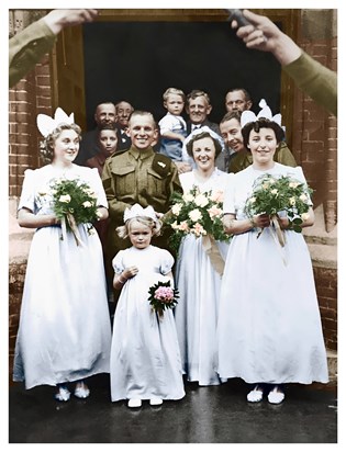 2a Colour   Married Jack hamilton 22nd May 1943.White Border