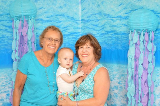 Dottie with her great granddaughter Aubrey and her daughter-in-law Mary Rock