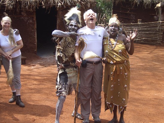 Albert with a Masaii tribe 