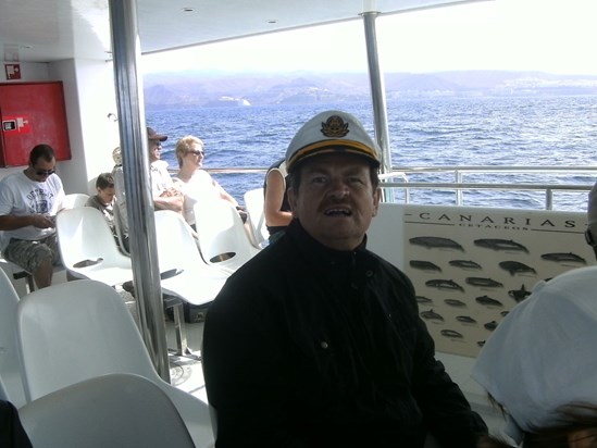 on board the boat for dolphin trip