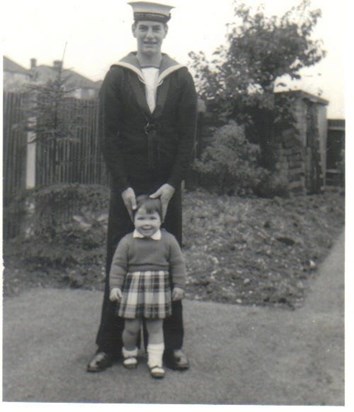 Andy in about 1966 with his youngest sister, Claire