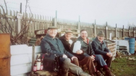 New Years Day drinks at the allotment