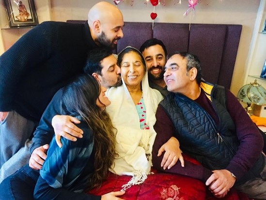Mohni with Gian, her Son's and Daughter-in-Law