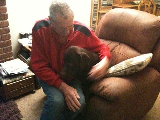 Dad and his favourite Mutt Oct 2011
