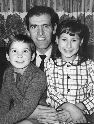 Derek with son Craig and daughter Karen