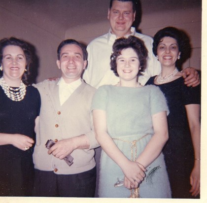 My mom with her Dad and mom to the left