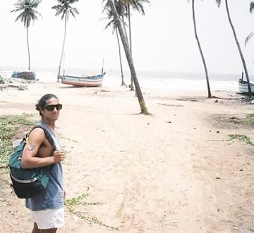 At a beach in Goa