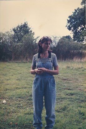 Mum after an archery shoot in the mid ninetees