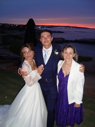At Rachel's wedding in Crete