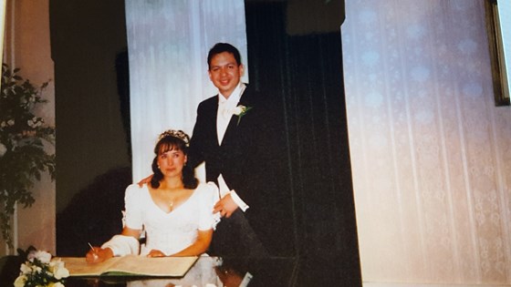 Albita and Carlos at registration office 2003