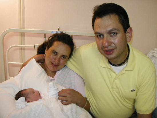 Albita and Carlos on the day that Carlos david born 07.09.2005