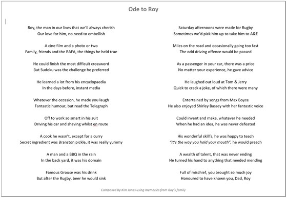Ode to Roy