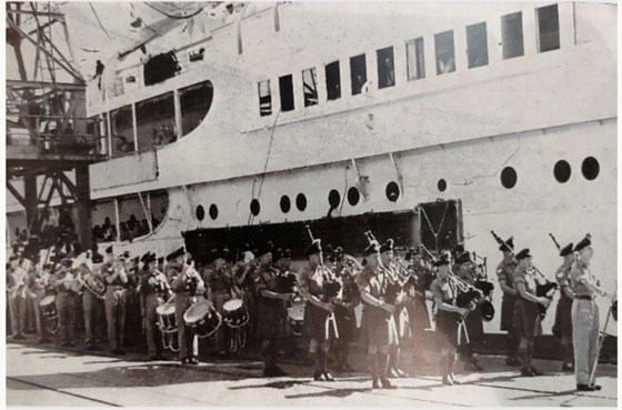 Disembarking in Mombasa, Kenya 1960
