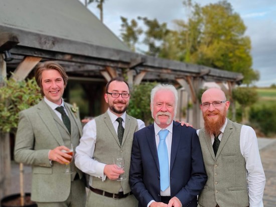 The boys at Catherine and Cam's Wedding 