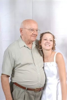Me and Grandpa on one of two important days in my life! I am so lucky to share my wedding with him