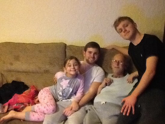 Ian with 3 of his beloved grandchildren Calum, Robert and Maisie