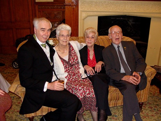 Bill with his sisters, Betty & Ina, and his brother, Richard (March 2008)