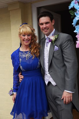 Mo with her Son Mitchell on his Wedding Day