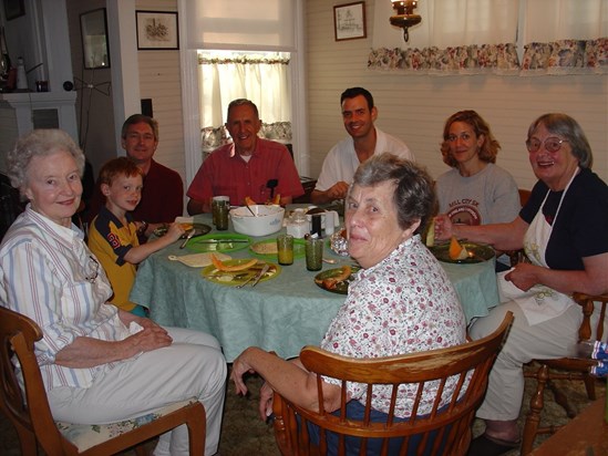 Family dinner at Lakeside