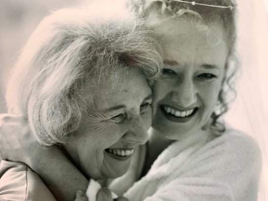 One of Natalie’s favourite images - with her mum, Margaret in her wedding day 23 October1999