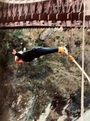 Natalie’s bungee jump - New Zealand circa 1990 