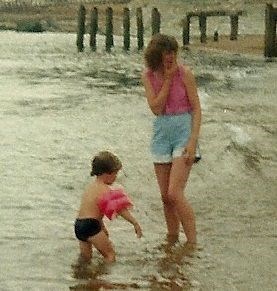 Becky and Alex in the Isle of Wight 1984