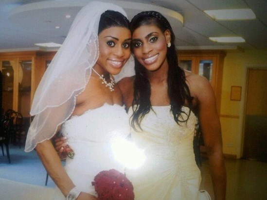 The blushing bride Ify and I, as her "MOH" Maid of Honour. An honour I'm glad to have received.  
