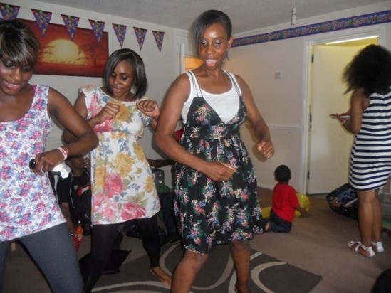 Ify, Tobe and I doing the 'African Electric slide'