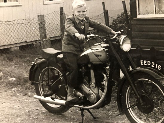 He loved motorbikes from an early age 